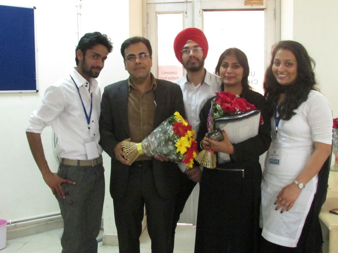 HONOURED BY PANJAB UNIVERSITY PLACEMENT CELL